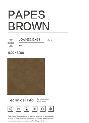 Brown Polished Glazed Porcelain Tile Wear Resistant Slate Wall Tiles